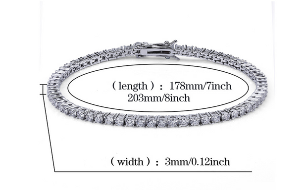 Zircon Inlaid bracelet